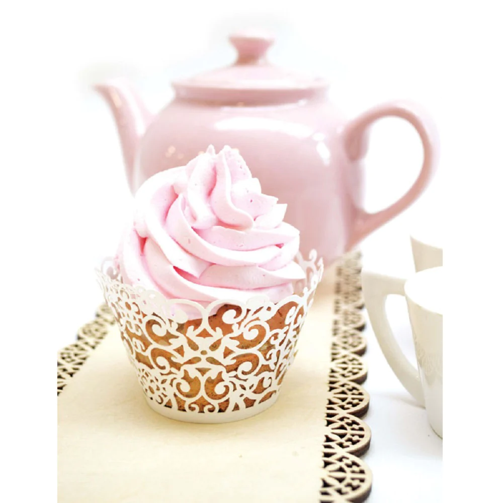 Contours cupcakes dentelle Scrapcooking