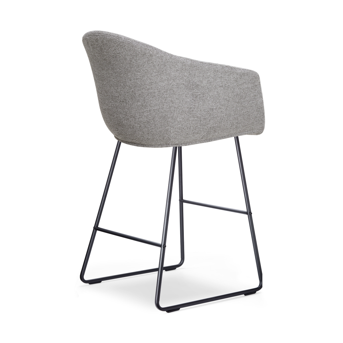 Barkruk Nino-Otis donkergrijs - zwart - 65 cm