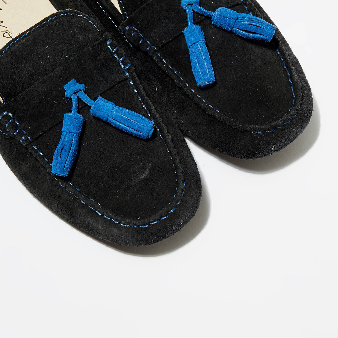 Flavio Création Mocassins en Velours de Cuir Manu noirs