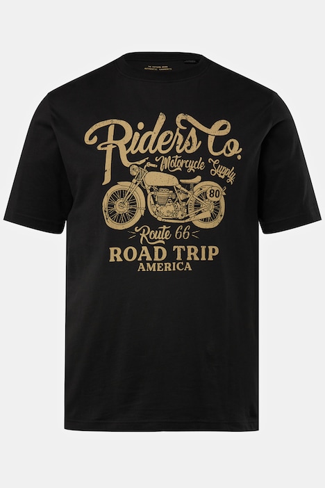 T-Shirt, Halbarm, Motorrad-Print, Rundhals, bis 8 XL