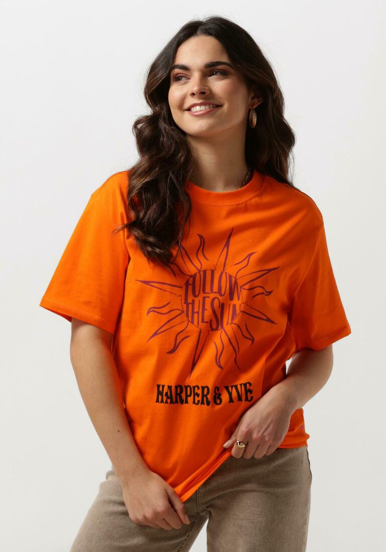 HARPER & YVE oranje harper & yve t-shirt followthesun-ss