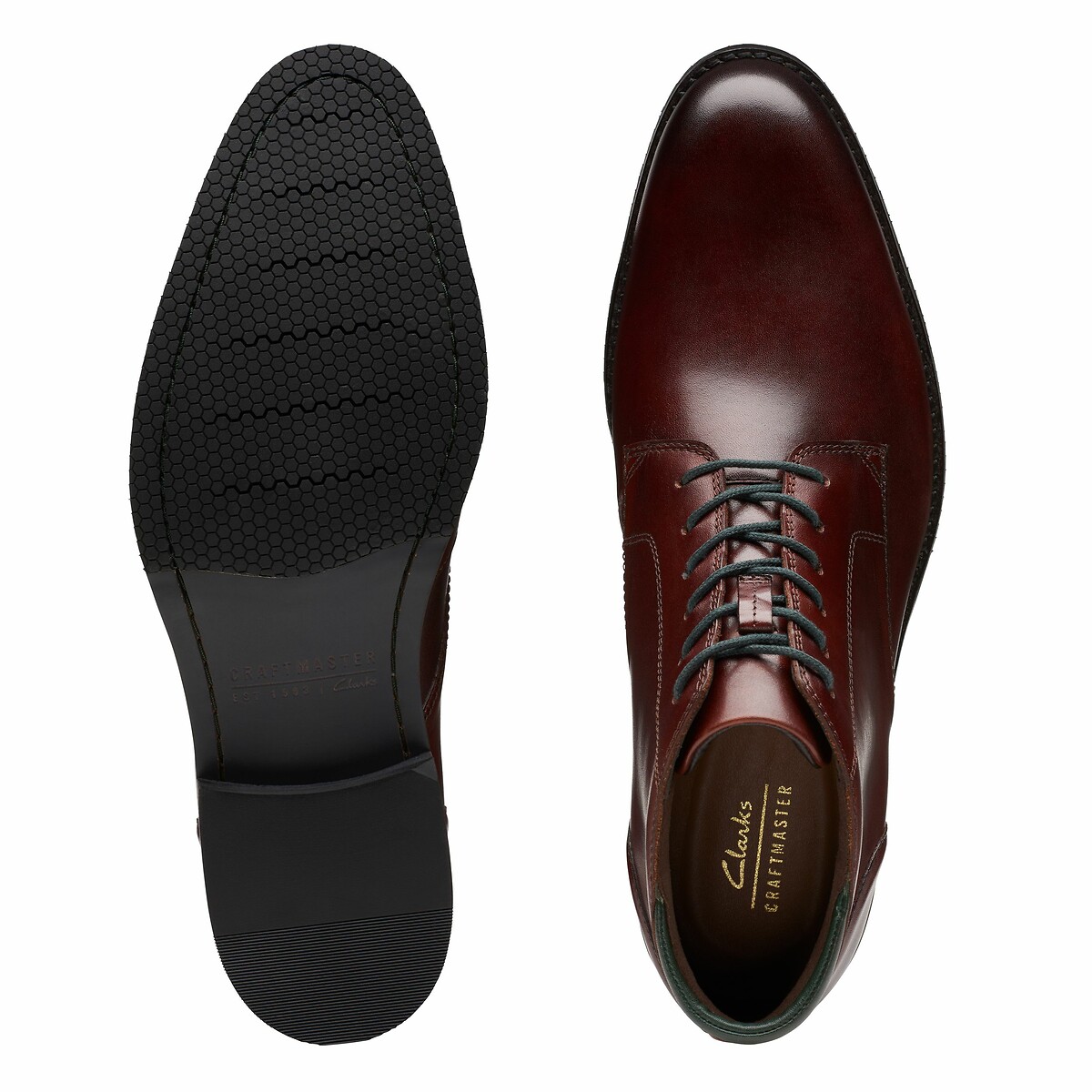 CLARKS<br>Sapatos derby altos em couro Craft Arlo