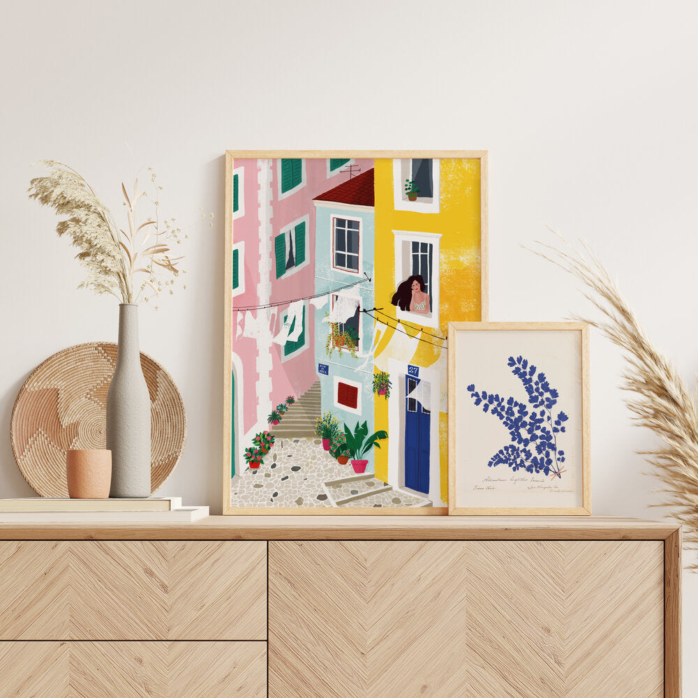Poster & Frame  New Day artwall plakater m.rammer, 2 stk. - Multi