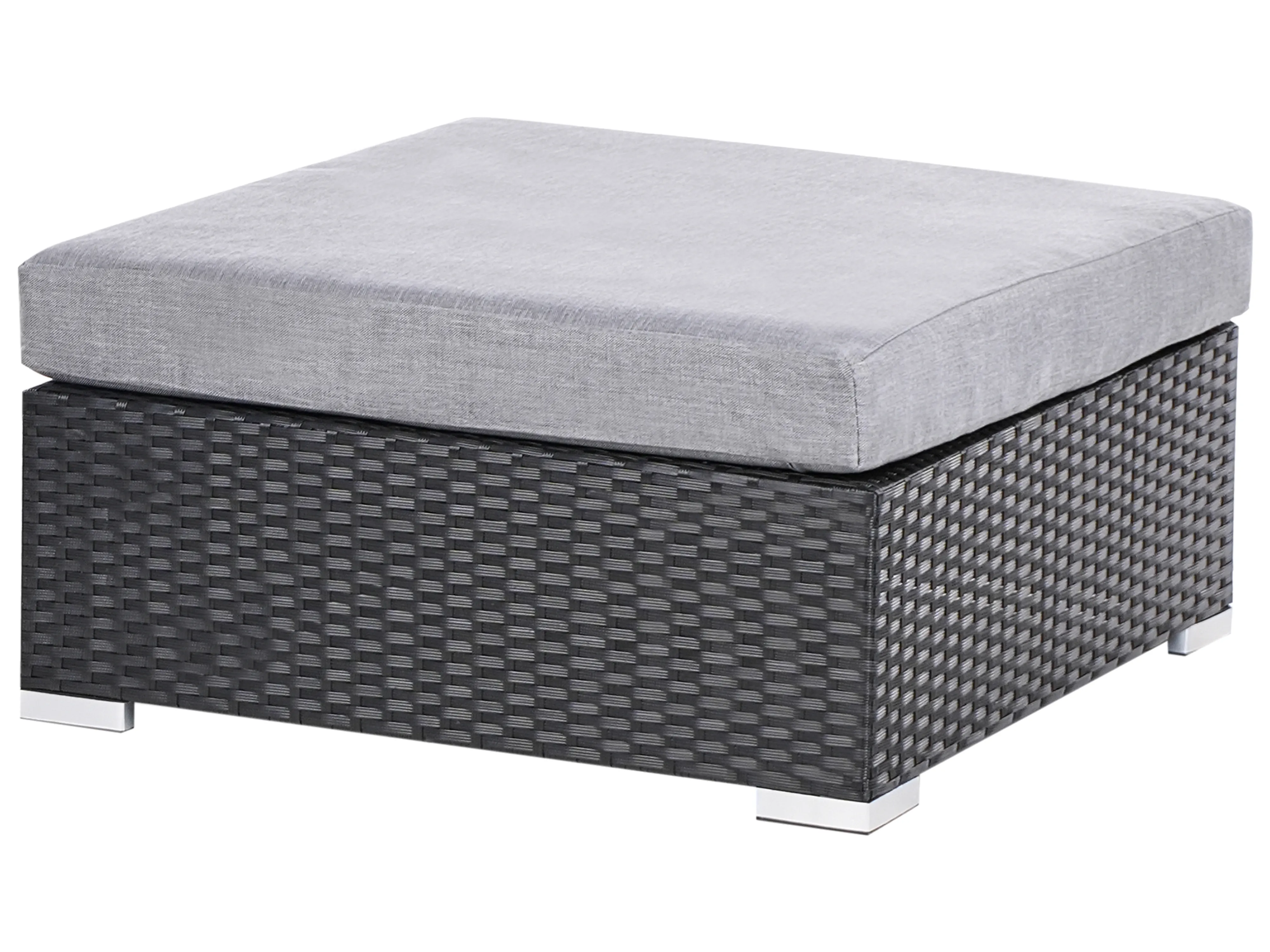 Tuin hoekloungeset met tafel 4-zits SANO linkszijdig PE rotan Zwart