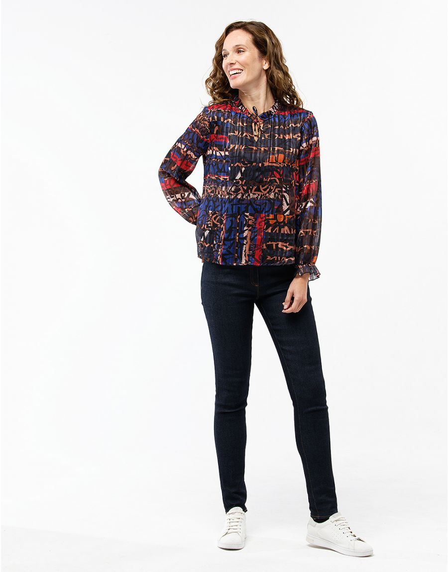 Blouse en voile imprimée