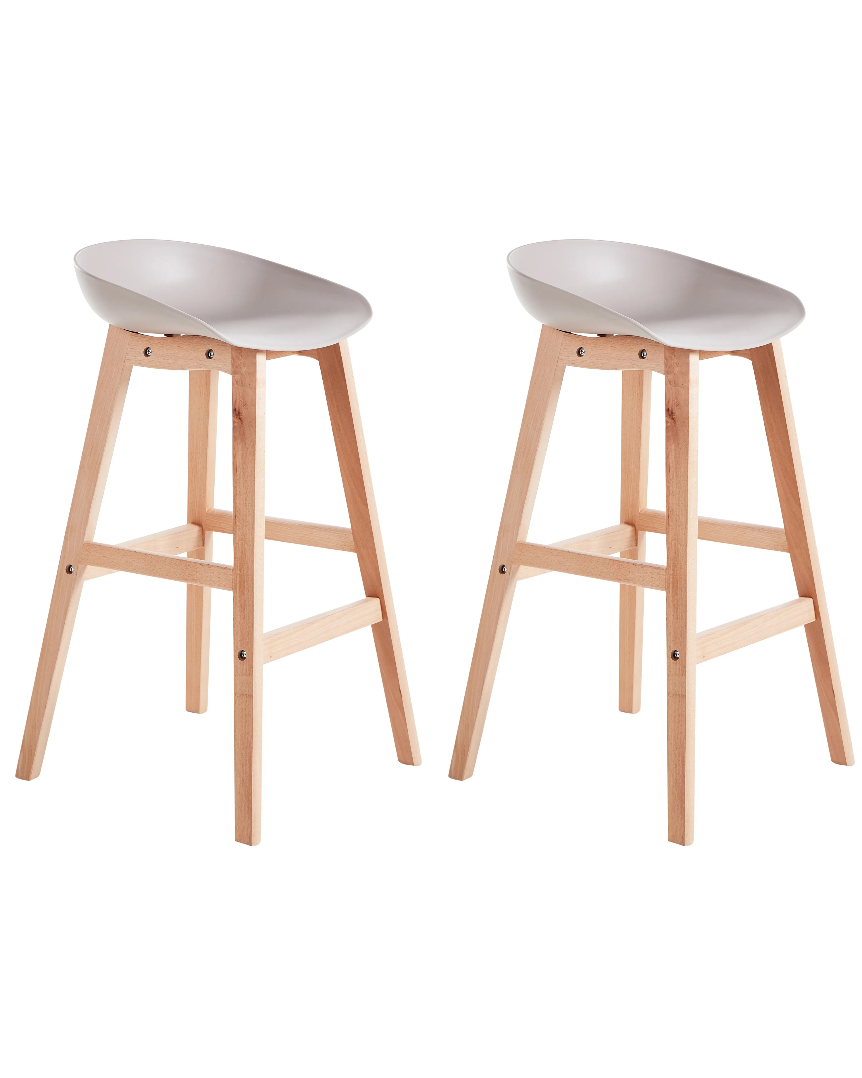 Set van 2 barstoelen MICCO Taupe