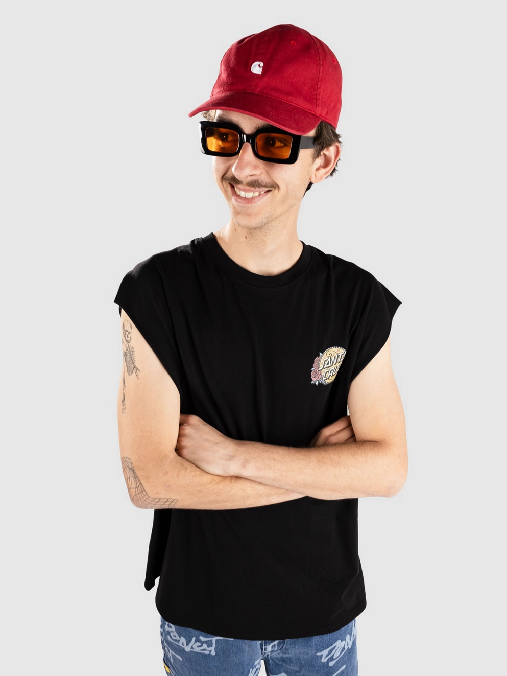 Santa Cruz Guzman Dot Tank Top black