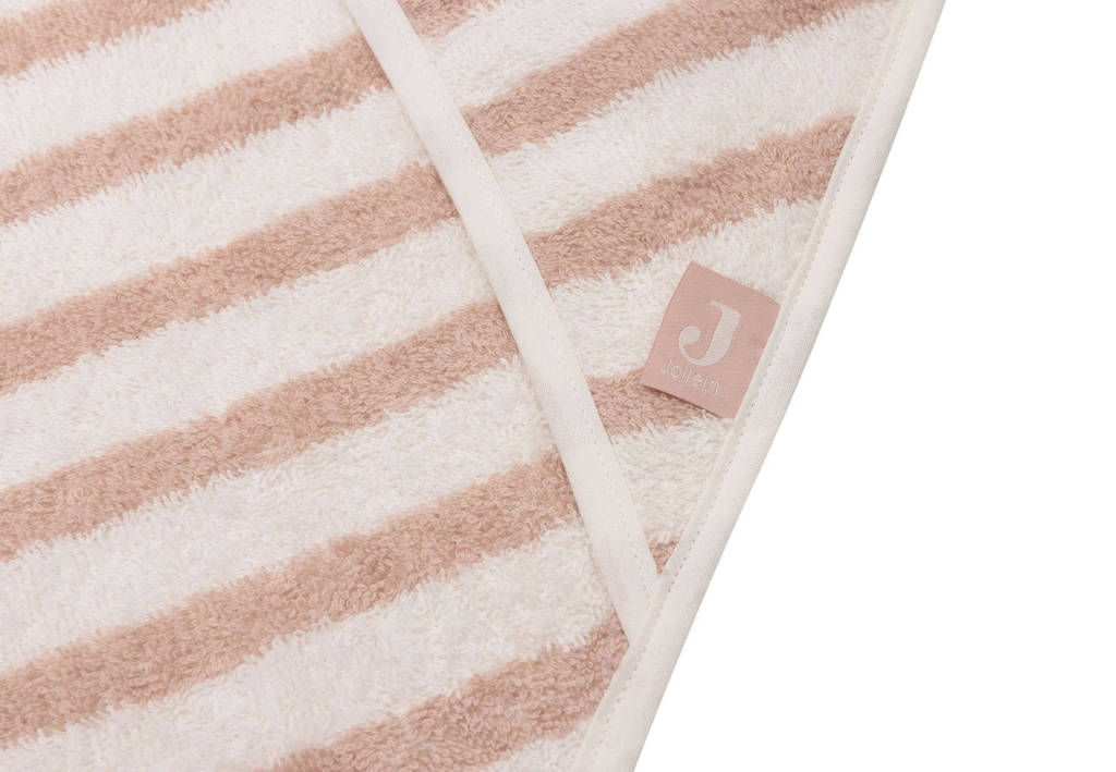 badcape 75x75cm Stripe Terry Wild Rose