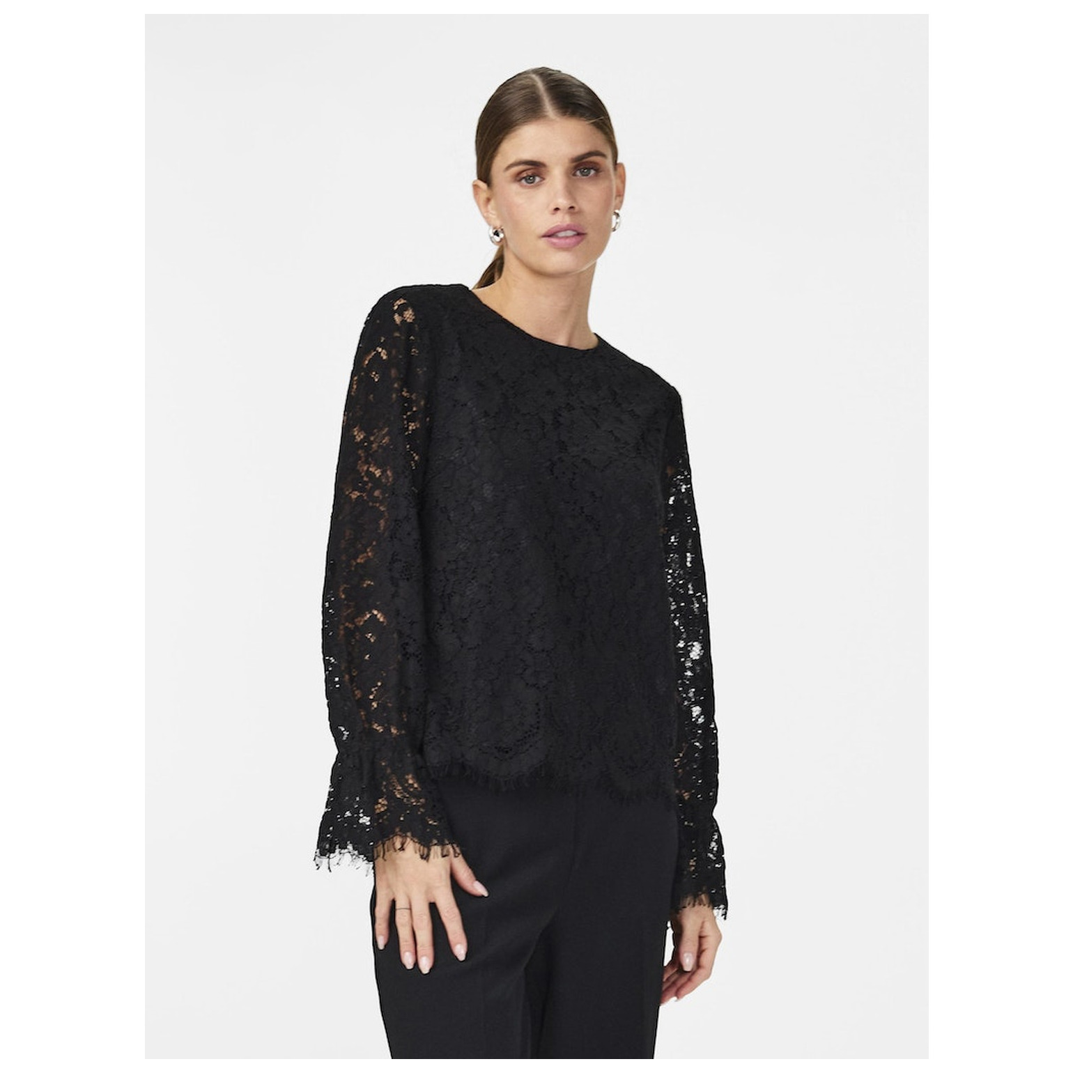 Y.A.S YASPERLA LS LACE TOP S. NOOS