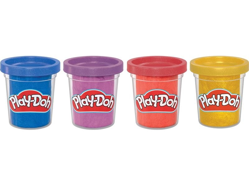 Play-Doh Knetmasse 4er Pack Metallic Schimmernde Kreativität in vier glitzernden Farben