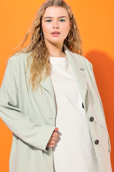 Longblazer, Oversize Loose Shape, feine Struktur