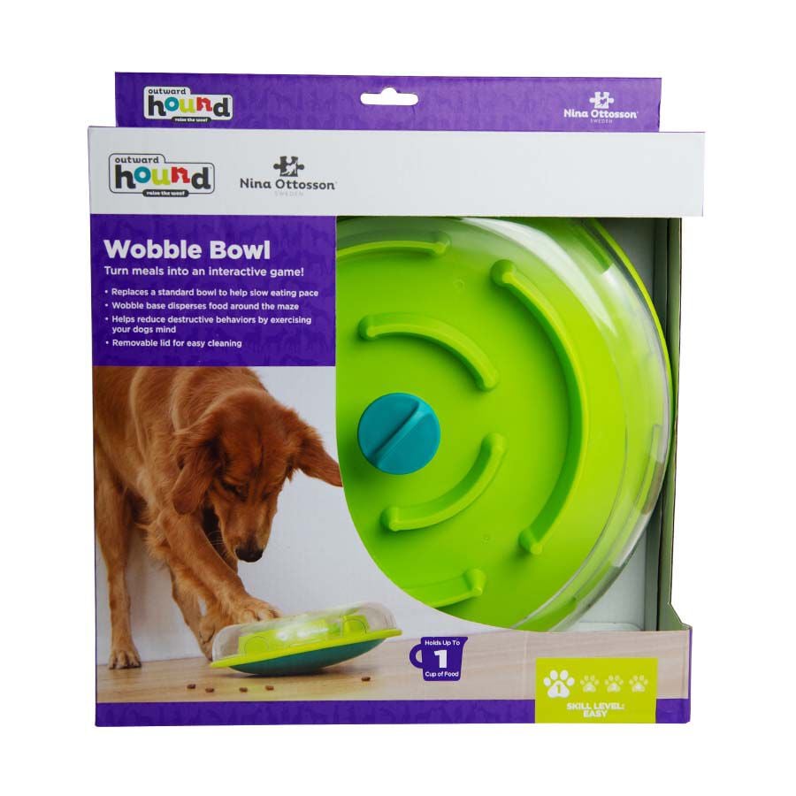 Nina Ottosson Wobble Bowl - Puzzel - Hondenspeelgoed - Groen - 9.5x30.2x30.2 cm