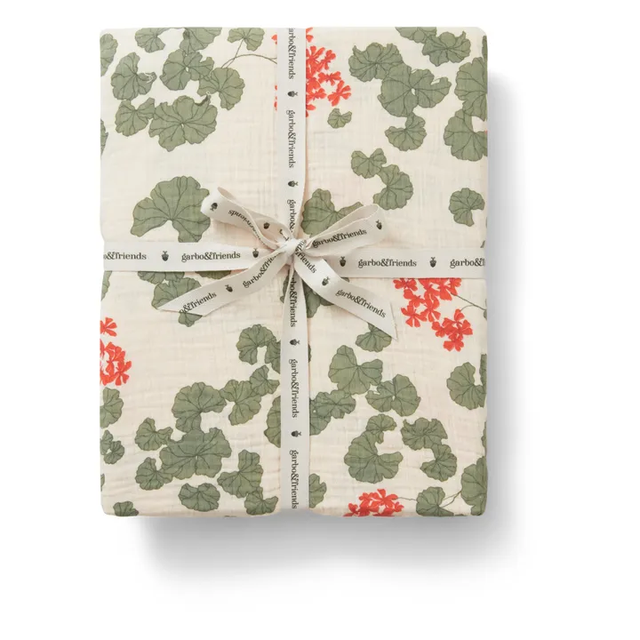 garbo&friends Drap-housse Pelargonium | Vert