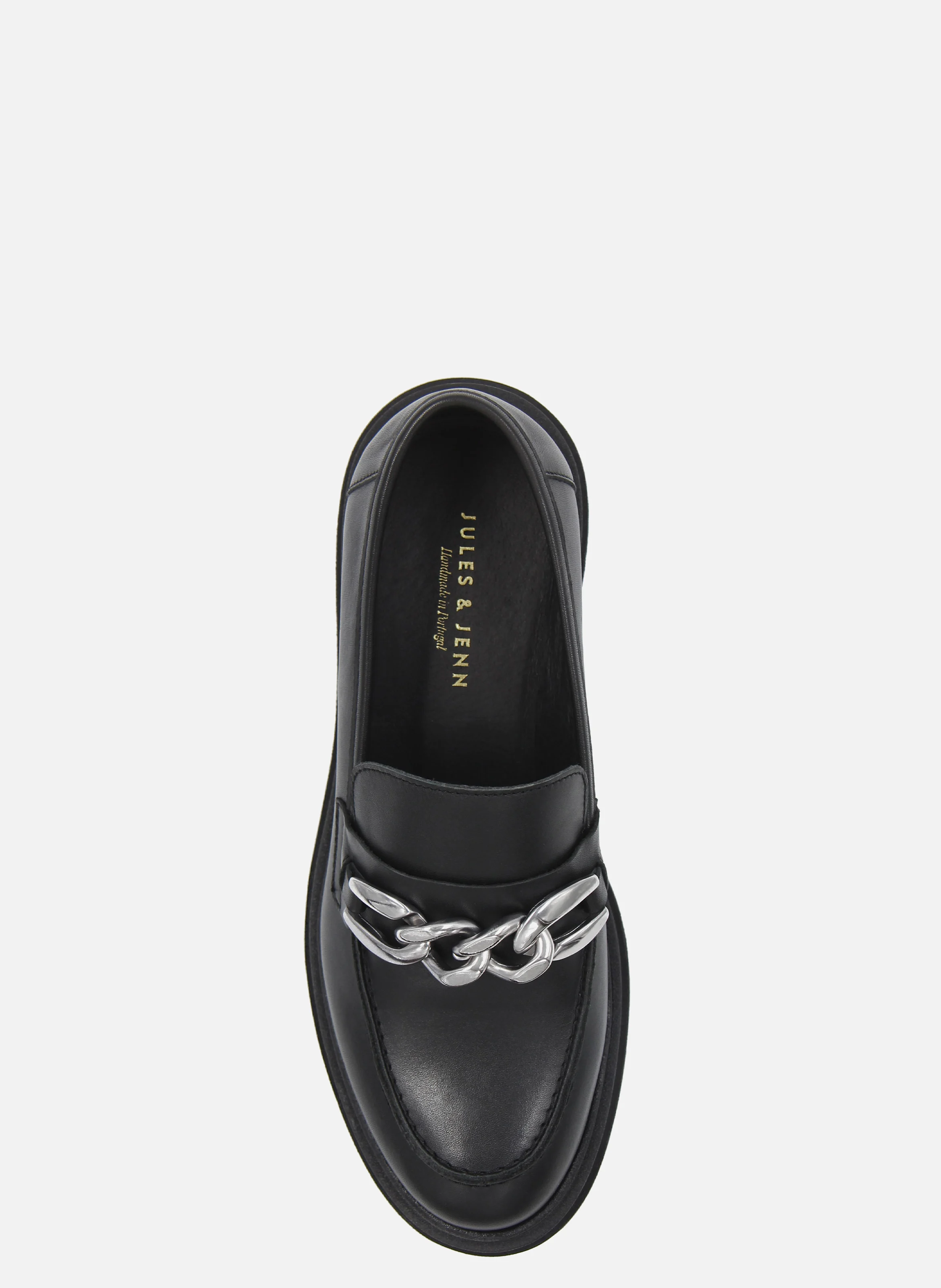 Mocassins crantés cuir lisse | Noir
