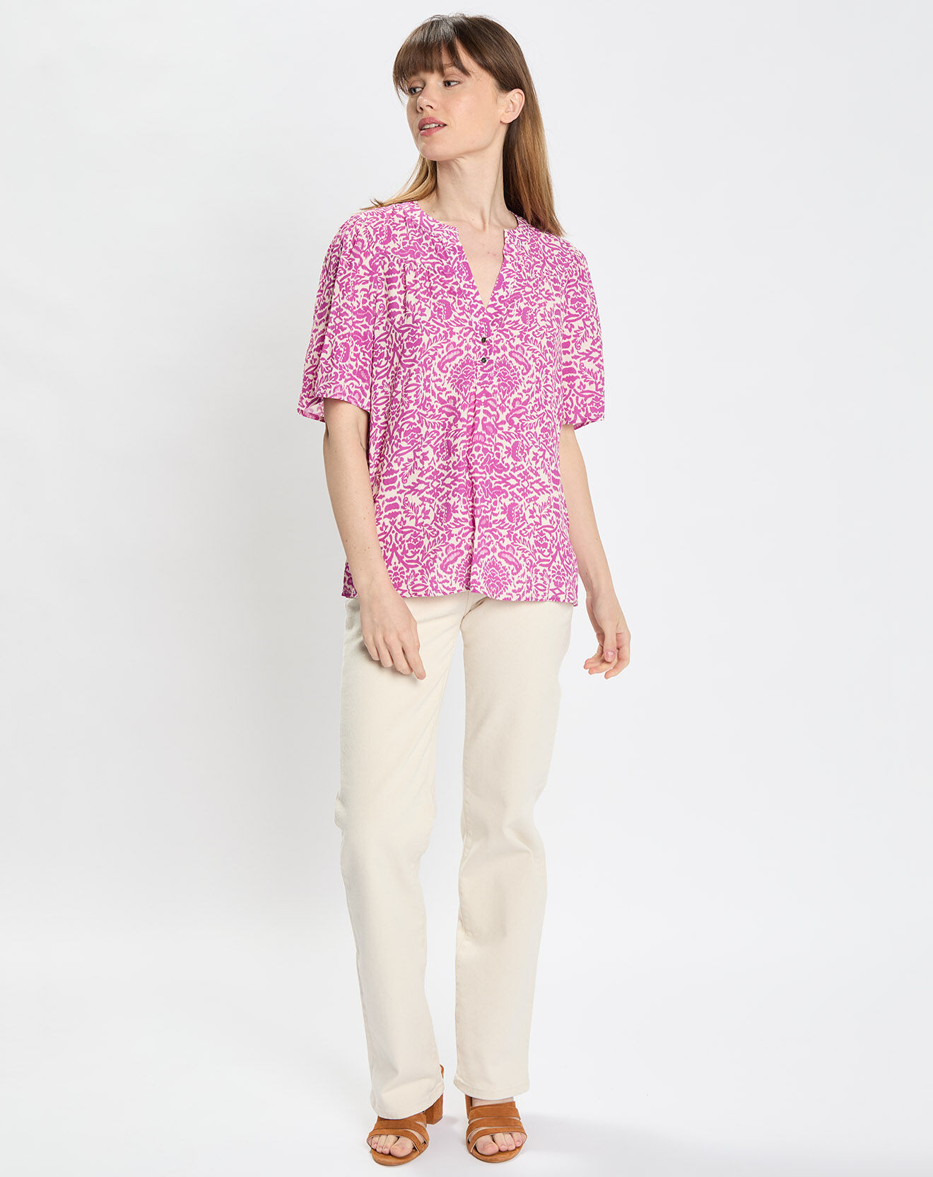 Caroll Blouse Cléa violet clair
