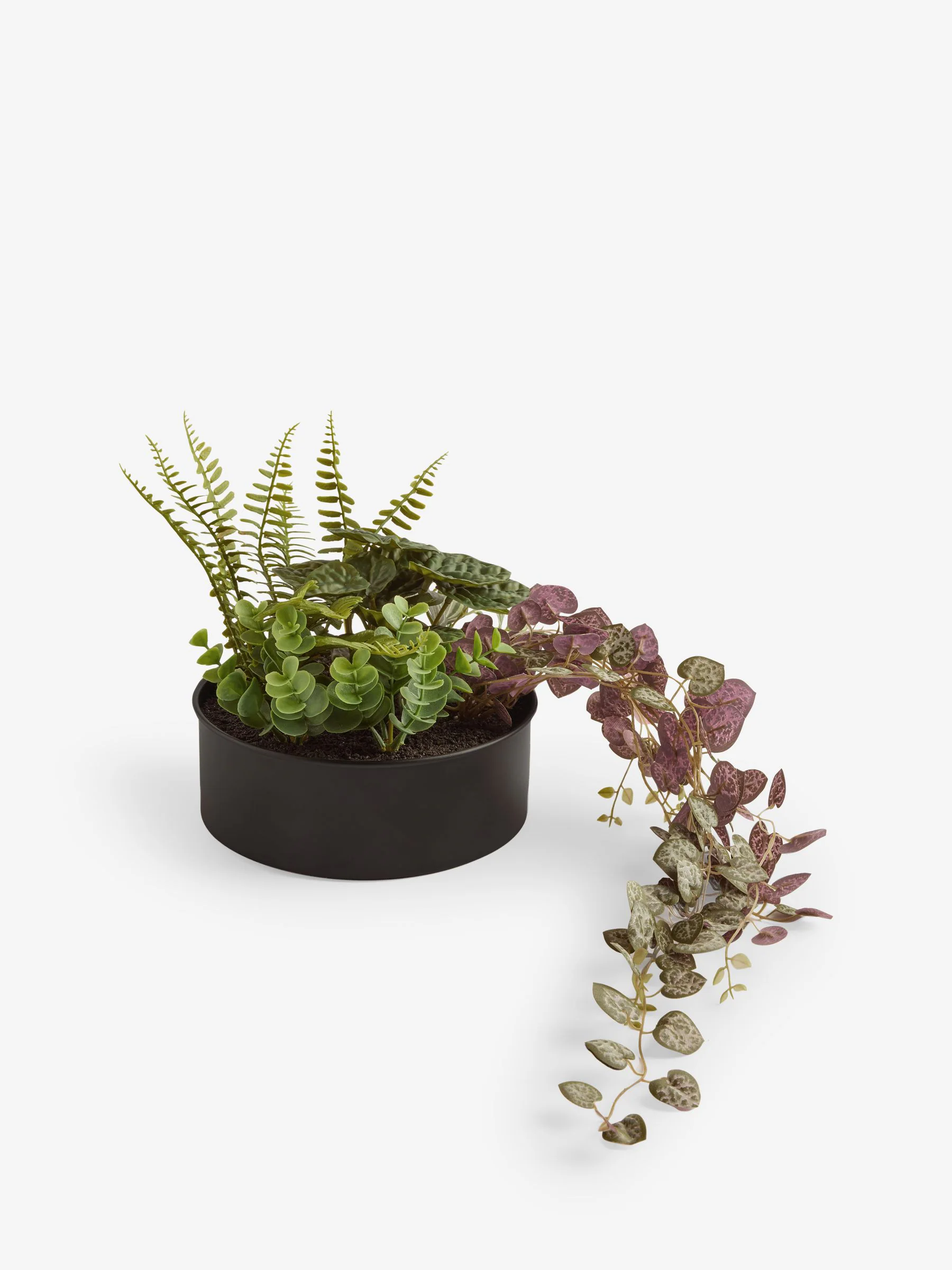 Artificial Plants in Black Bronx Metal Planter