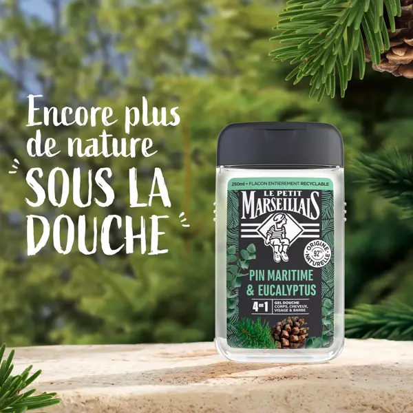 Le Petit Marseillais Gel de banho masculino Pinho e Eucalipto 250ml
