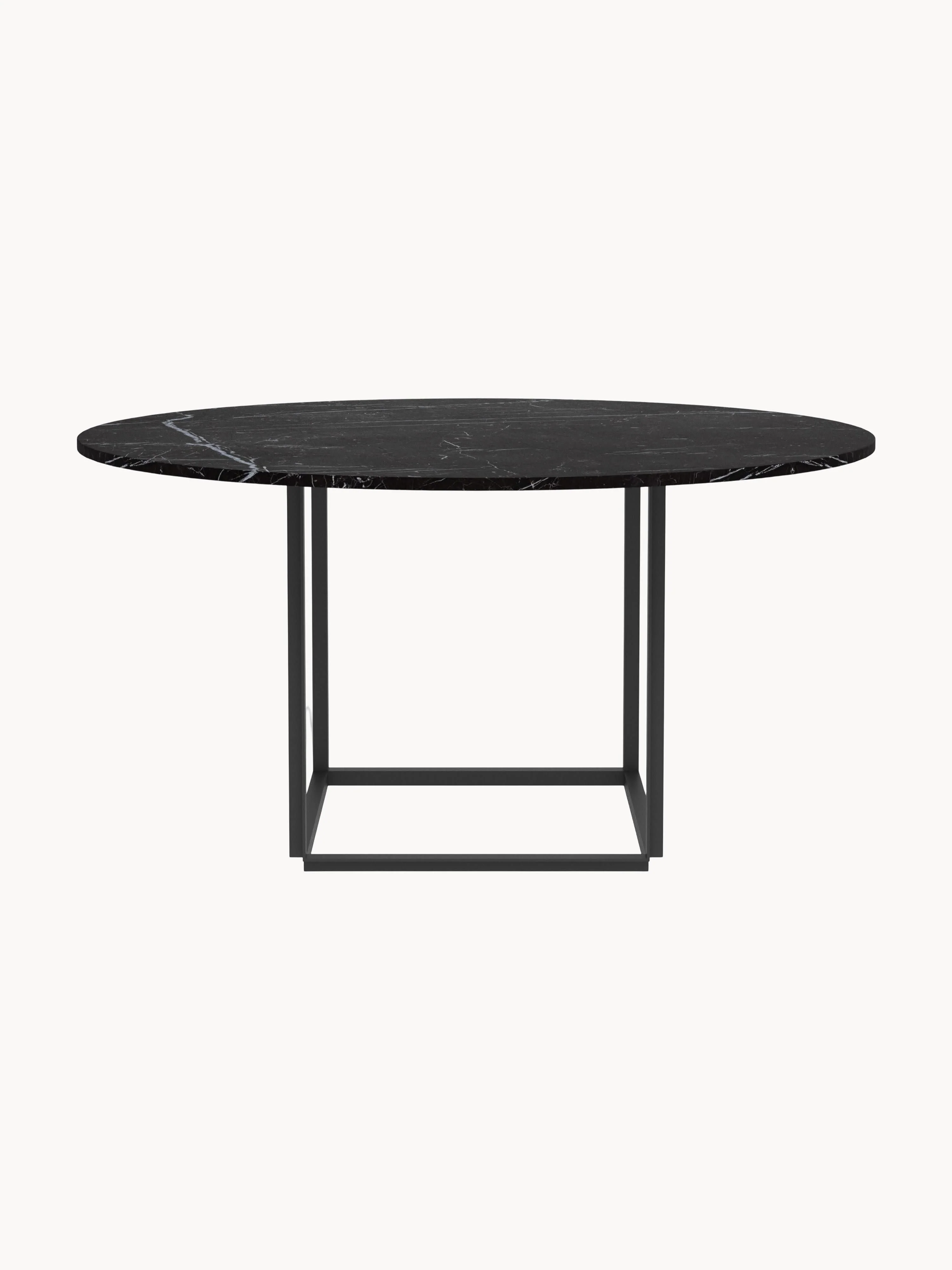 Eettafel Florence met marmeren tafelblad, Ø 145 cm
