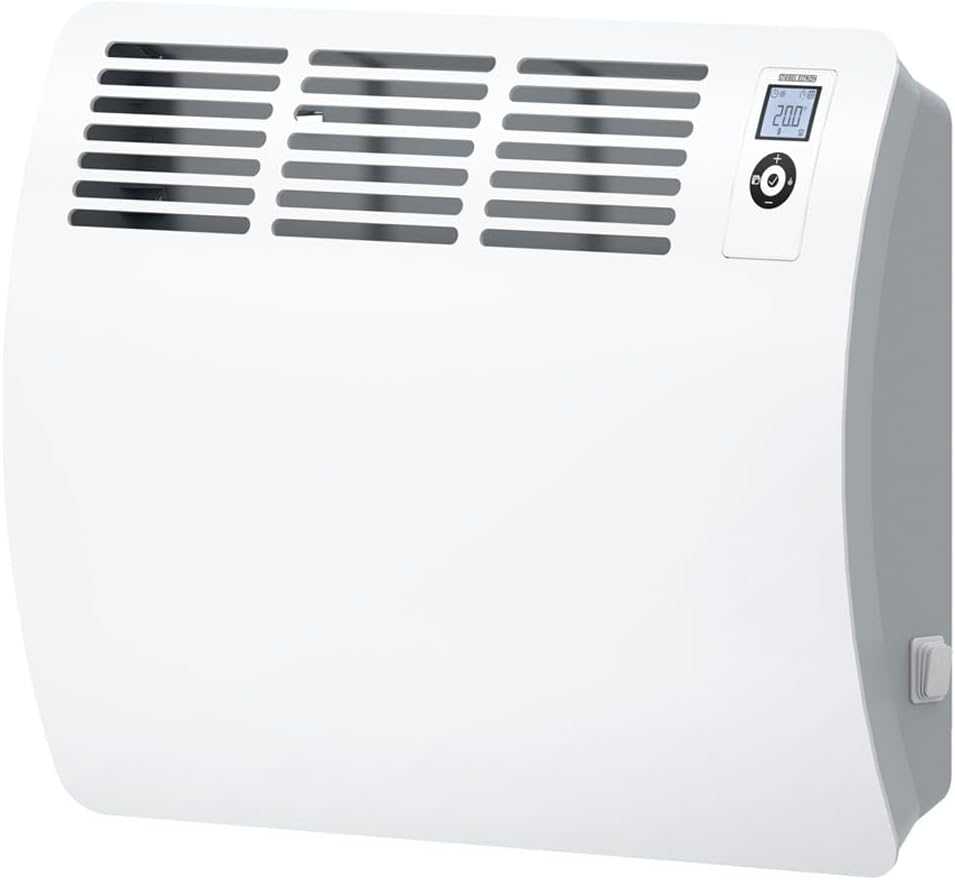 STIEBEL ELTRON Wandkonvektor CON 15 Premium, 1,5 kW für ca. 20 m², VDE geprüft, LC-Display, Wochentimer, 120 Min. Kurzzeittimer, Silent Mode, Elektroheizung energiesparend, 237832, Weiß
