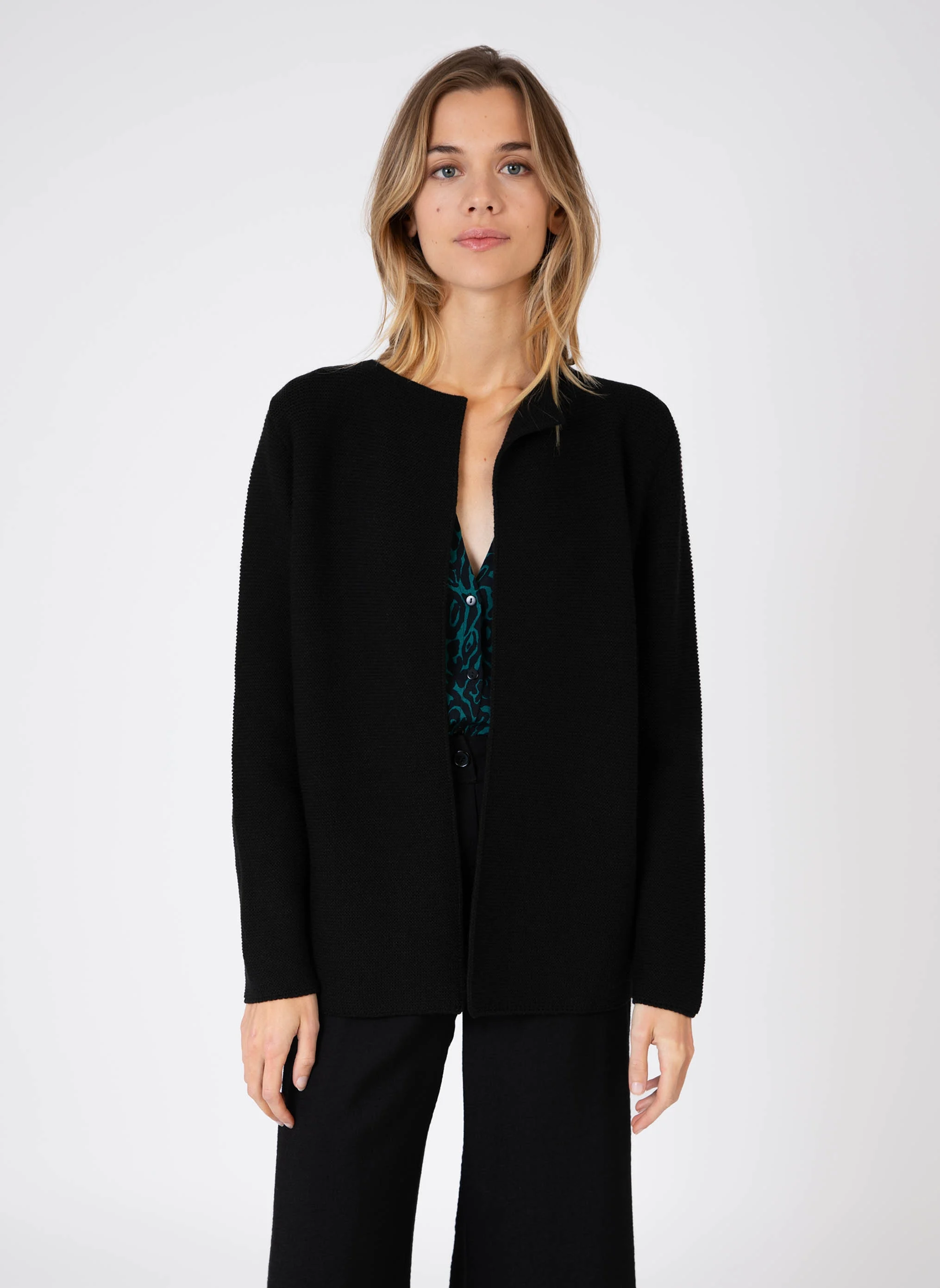 LASHOPSIAL - Gilet col rond| Blanc