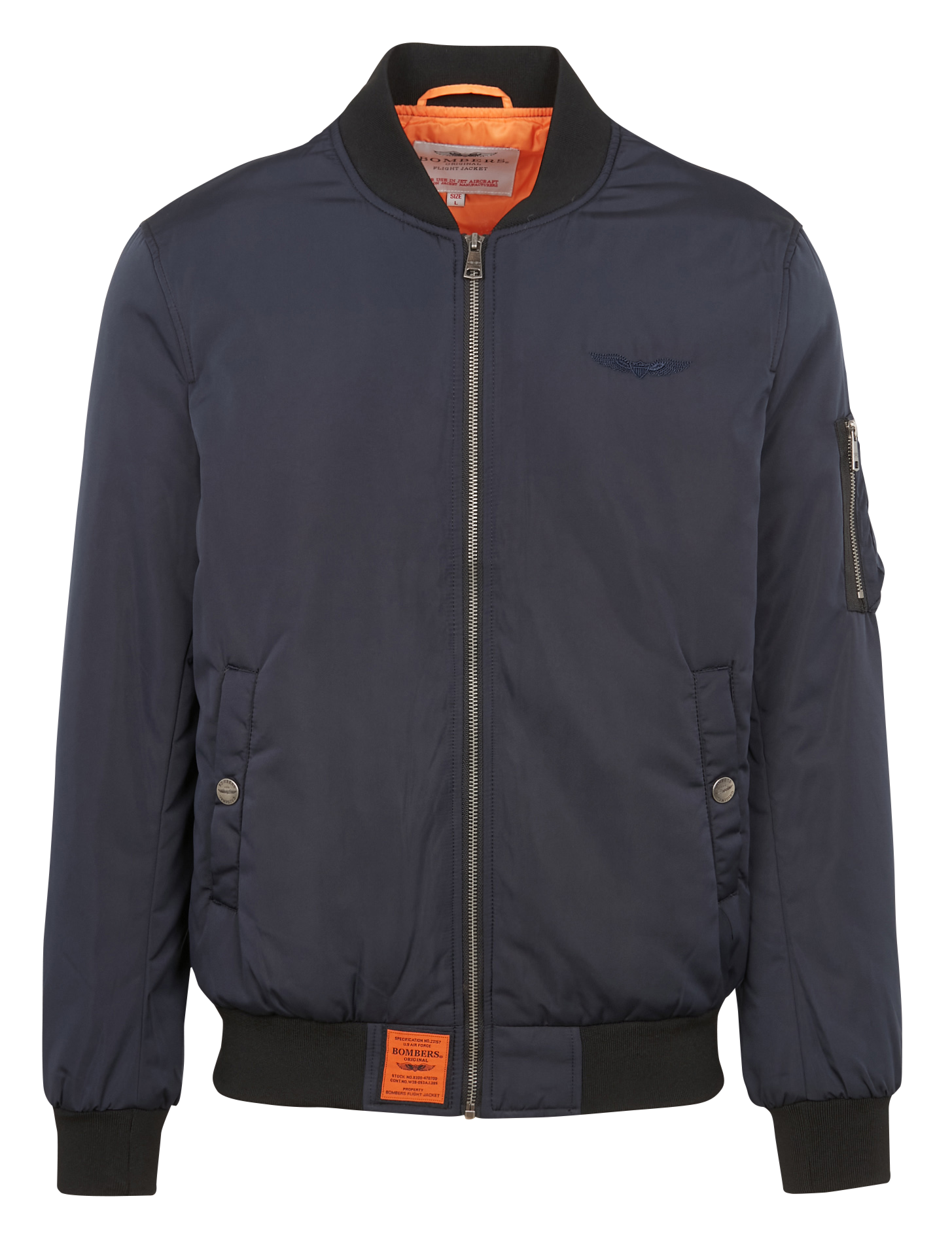 MAX - Veste bomber à col rond| Bleu