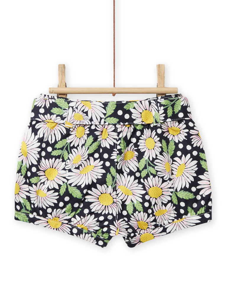 Short et ceinture imprimé fleuri bébé fille