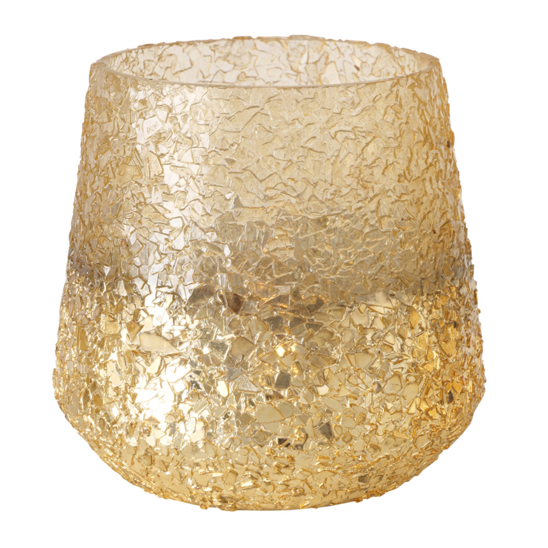 Windlicht - gold - sortiert - Glas