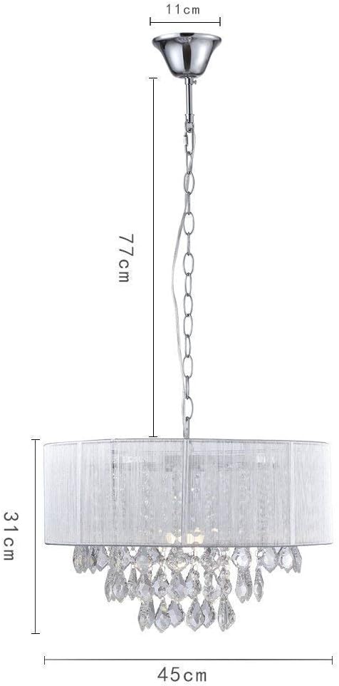 Saint Mossi Moderne K9 Kristall Regentropfen Kronleuchter Beleuchtung Unterputz LED Deckenleuchte Pendelleuchte für Esszimmer Badezimmer Schlafzimmer Wohnzimmer Breite 43 x Höhe 27 cm