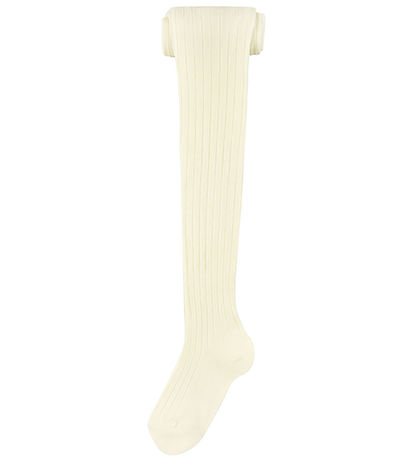 Condor Strumpfhosen - Rib - Wolle - Cream