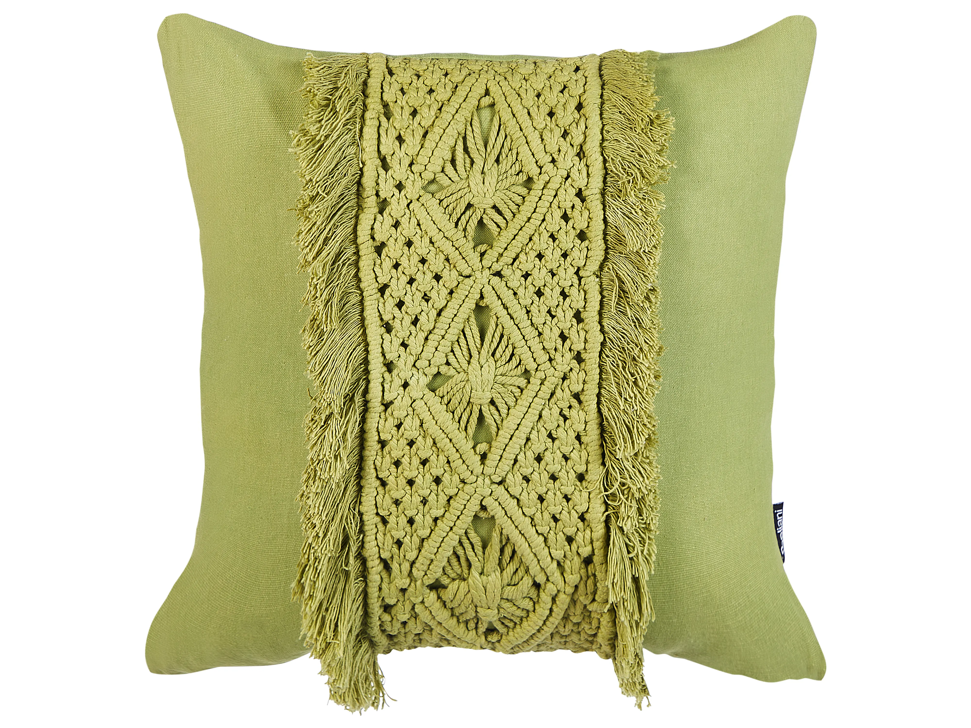 Set van 2 sierkussens KALAM Katoen 45 x 45 cm Groen geometrisch patroon