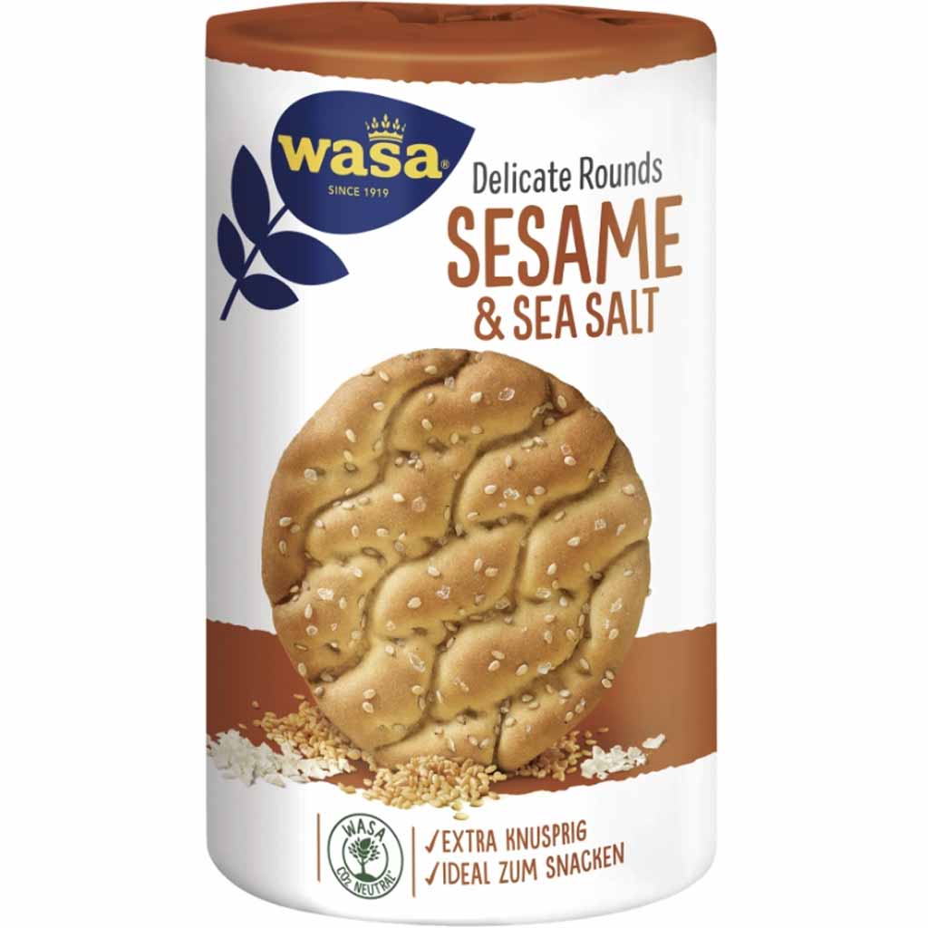 Wasa Knäckebrot Delicate Rounds Sesame & Sea Salt 235g MHD:31.8.25