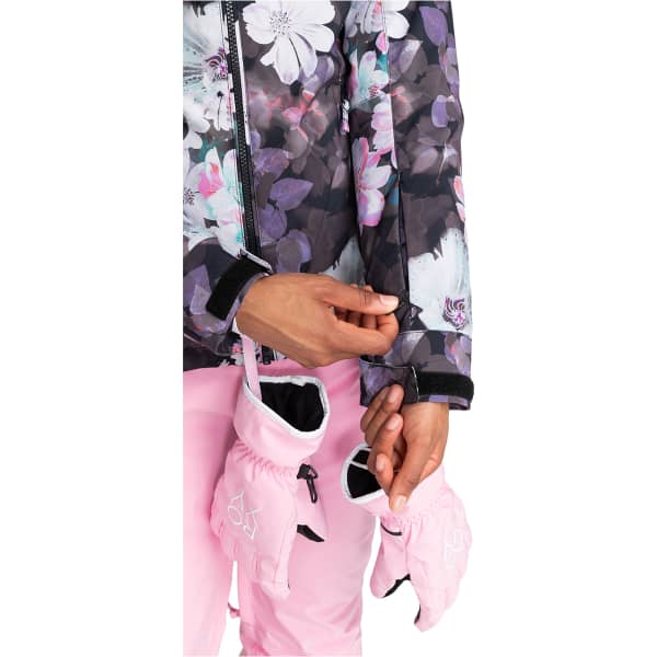 Veste de ski ROXY JET SKI TRUE BLACK BLURRY FLOWER