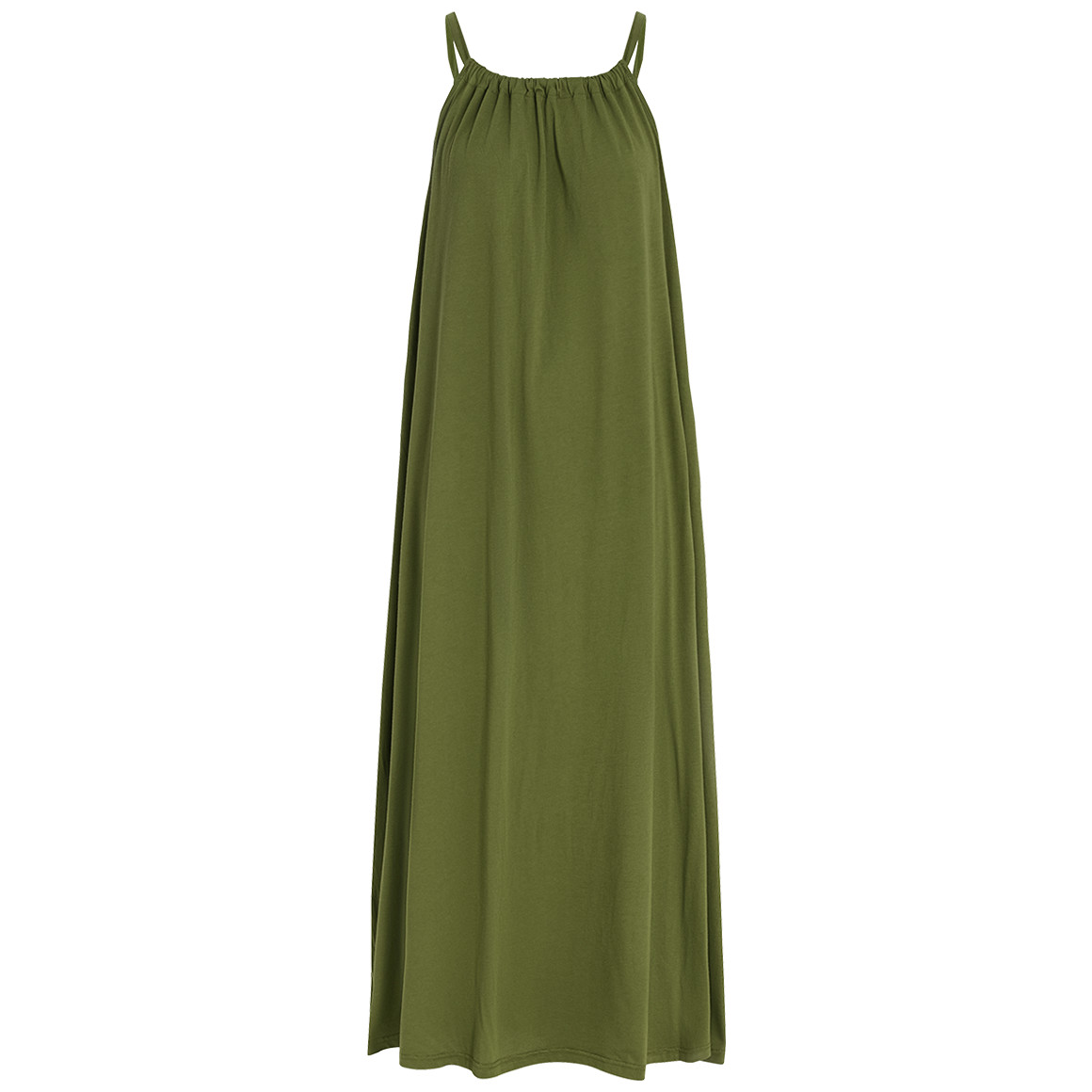 Jonas Nielsen Damen Kleid aus Bio-Baumwolle dunkelgrün