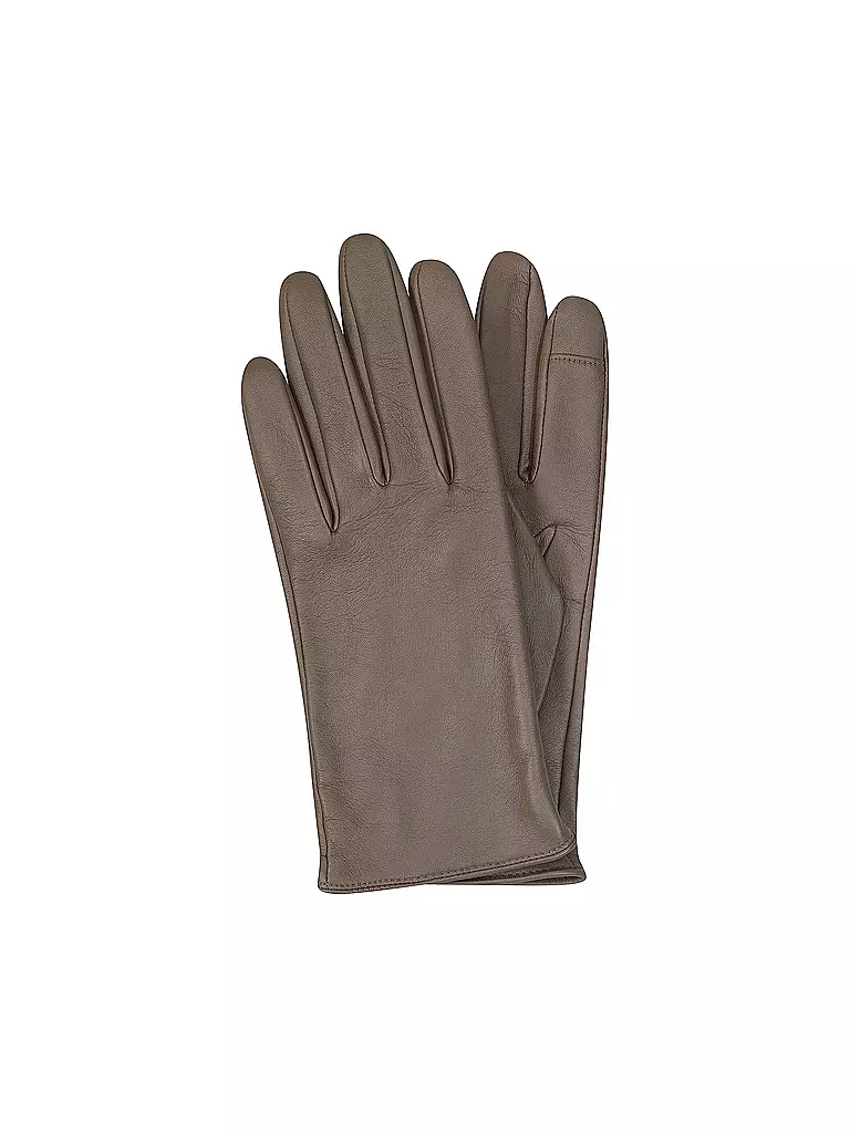 BOSS Lederhandschuhe braun