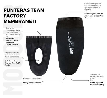 Couvre-chaussures cyclisme d'hiver pour la pluie Coupe-vent DWR Mooquer Membrane Pro