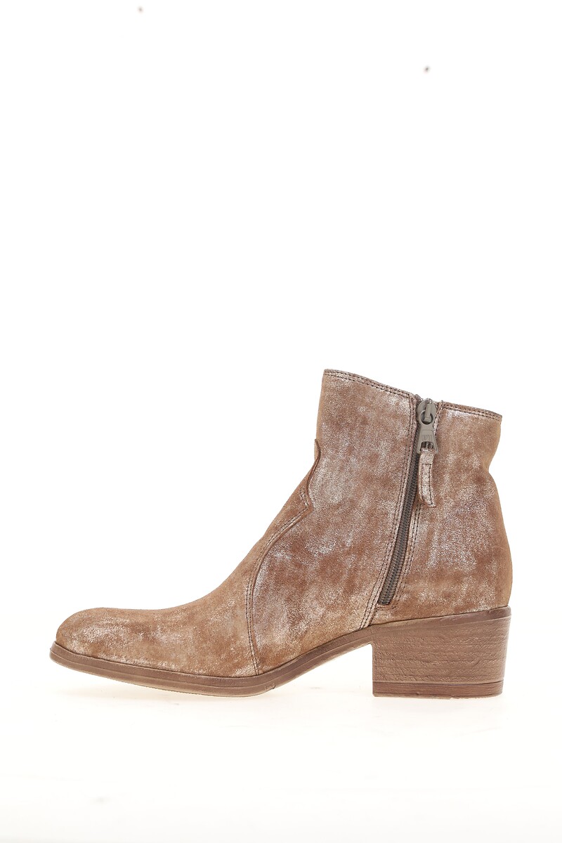 MJUS<br>Botas de tornozelo em couro com zíper