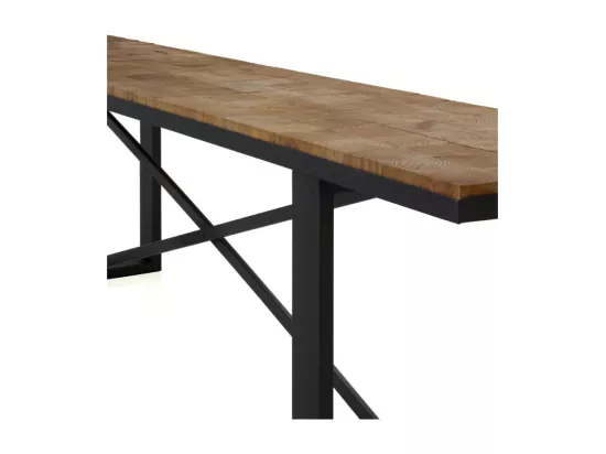 Banc en bois avec blocs