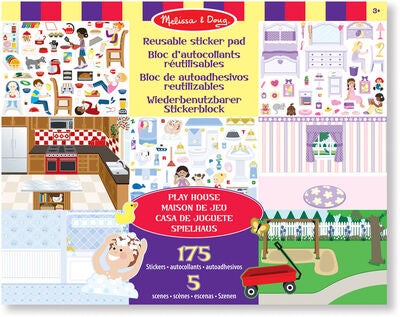 Melissa & Doug Klistremerkebok Lekehus 175 Stk