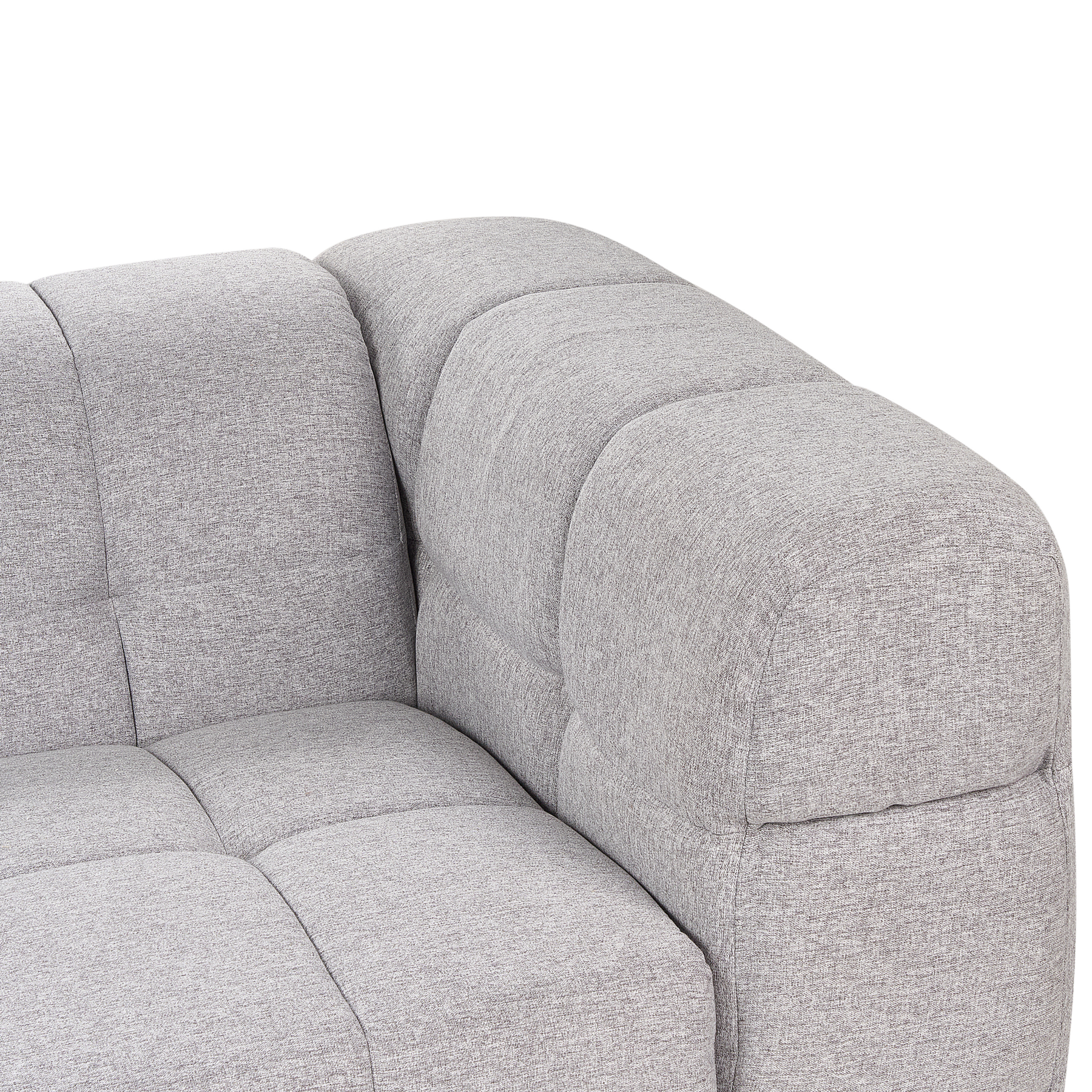 Beliani - MULLOLA - Driezitsbank - Lichtgrijs - Polyester