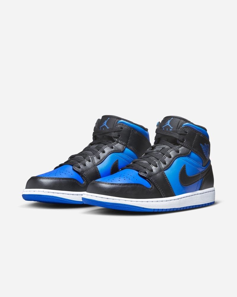 Chaussures Nike Air Jordan 1 Mid Noir & Bleu pour homme