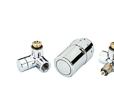 Danfoss RTX ventilsæt Krom - Returen i højre side t-håndkl.rad 013G4132
