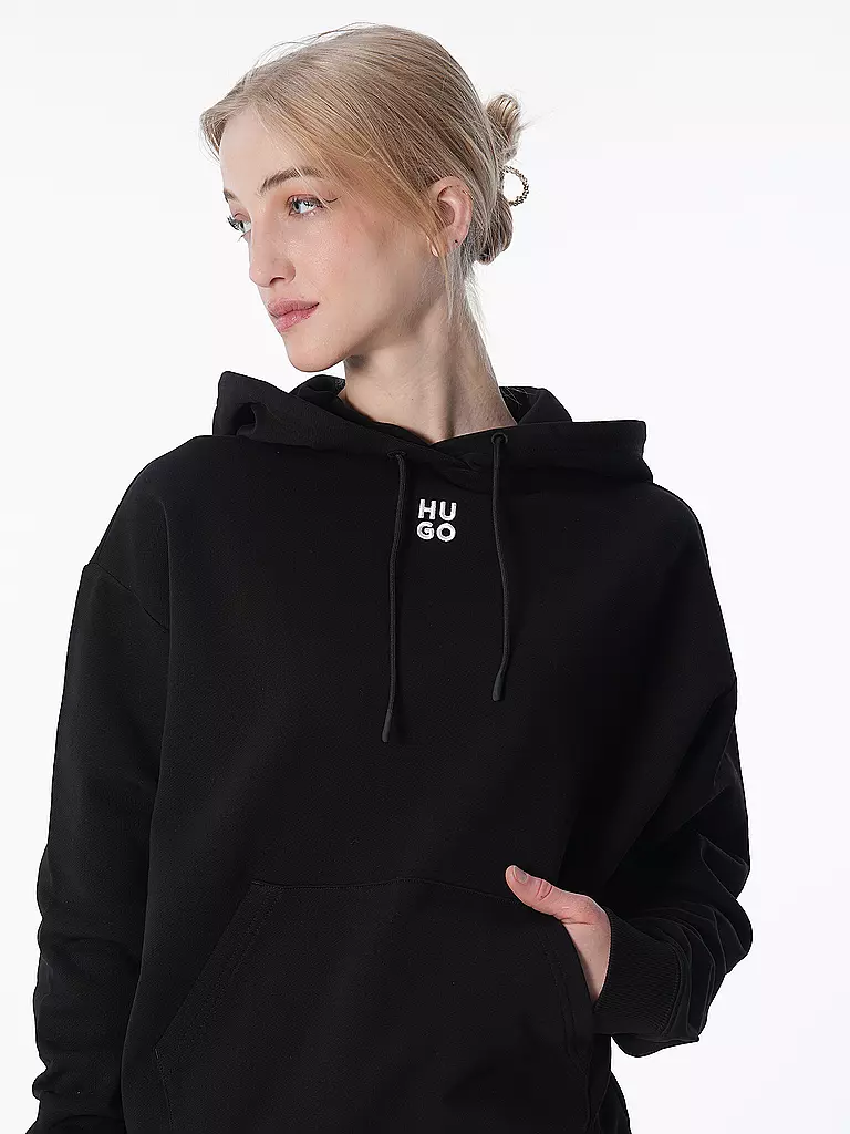 HUGO Kapuzensweater - Hoodie DELFINIA schwarz