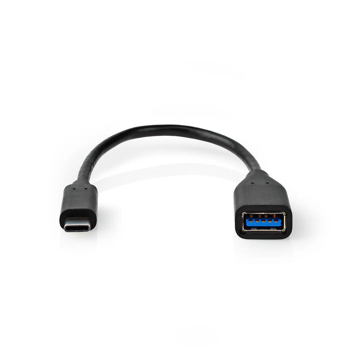 Nedis Câble Adaptateur USB-C Mâle à Femelle - 0,2 m - Noir
