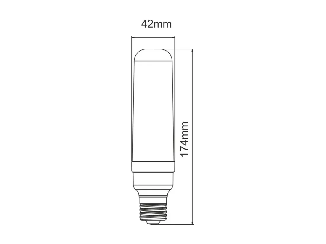 Ampoule LED cylindrique 10W E27 PL T40