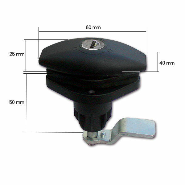 Obelink ovalen drukslot - black