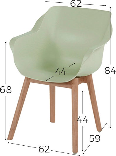 Hartman tuinstoel Sophie Studio groen / teak