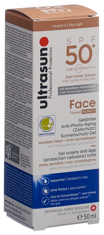 ULTRASUN Face Tinted Creme SPF 50  Honey 50 ml
