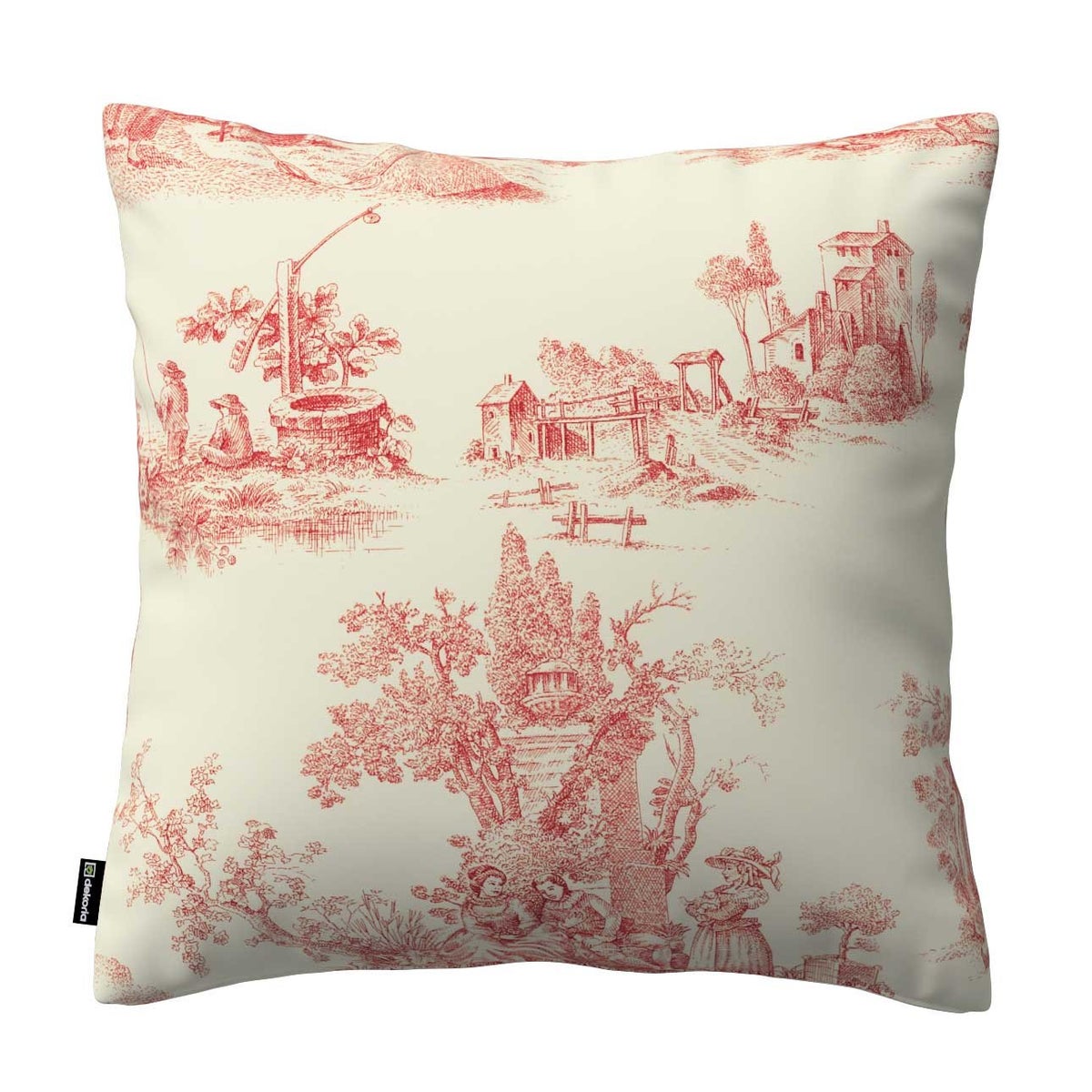 KUSSENHOES Avinon rood, 43x43 cm