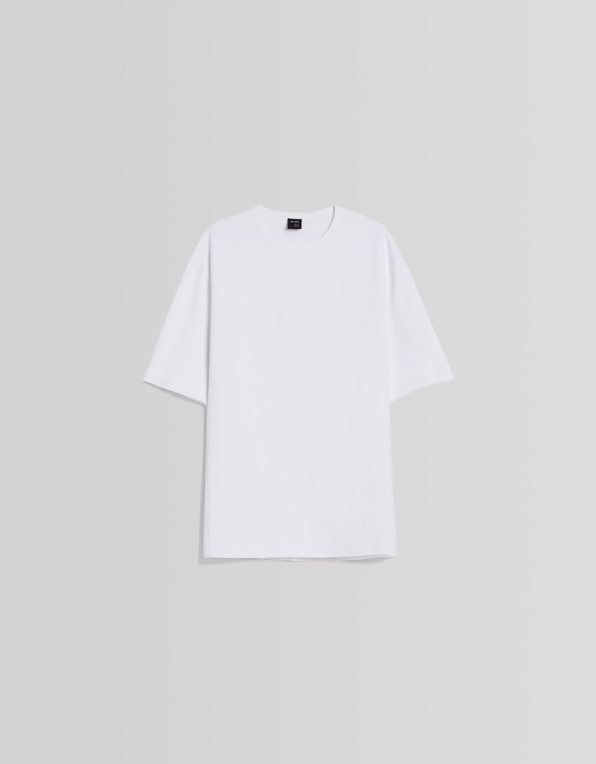 Camiseta desbotada de manga curta