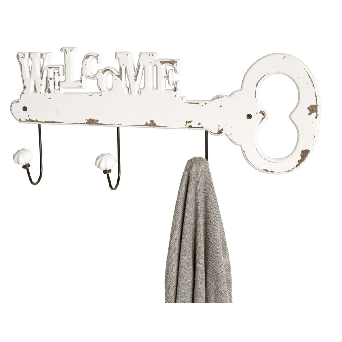 Pegane Garderobe murale noir et blanc